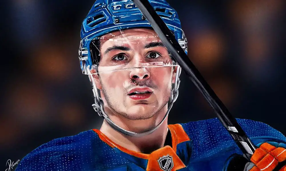 Mathew Barzal New York Islanders art by @reebeccathomson